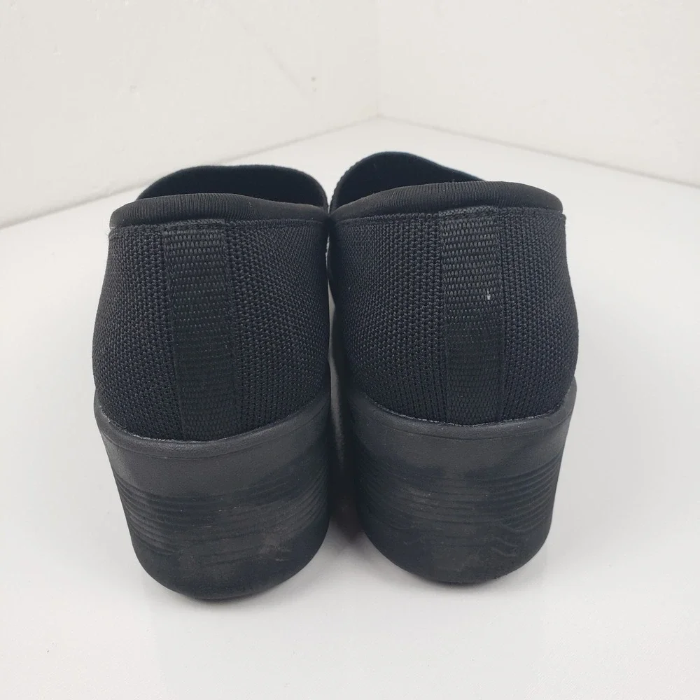 Skechers Women's 11 Pier Lite‎ Wow Factor Black Knit Wedge Slip On Sneaker Shoes